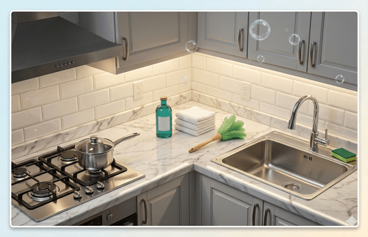 Kitchen Cleaning after cleaning